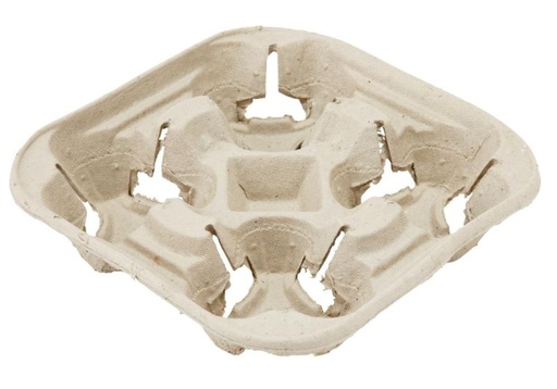 [44104154] + SUPPORT POUR 4 GOBELETS 220 PCESEN PULPE DE BOIS