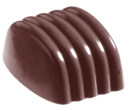 [70409505] CW1545 4X7 GEVOERDE VIERKANTE CHOCOLADEVORM -- 9GR
