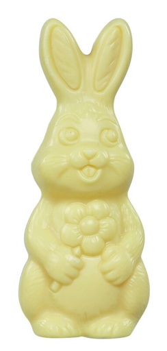[13030362] HOLLOW WHITE CHOCOLATE HARE IN TUBO 14CM 32 X 50GR