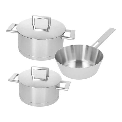 [60251903] DEMEYERE JOHN PAWSON 7 SET 3 PIECES - MARMITE 18+ POELON 20CM