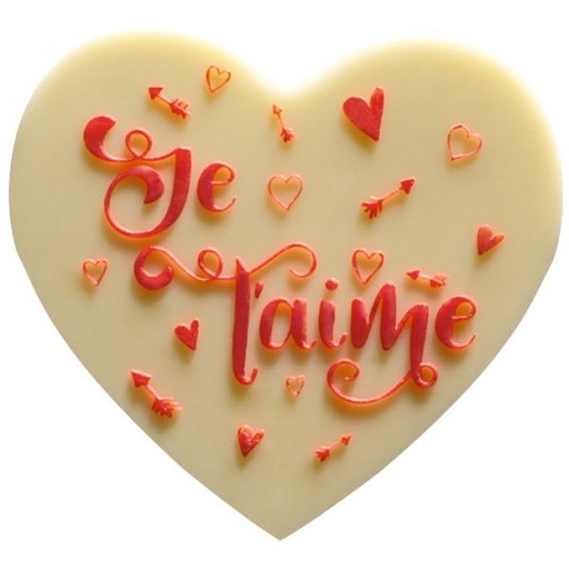 [08056169] 087101 PCB COEURS CB AVEC RELIEF JE T'AIME 5,85X5,4 CM 100PCES ***S/CDE***