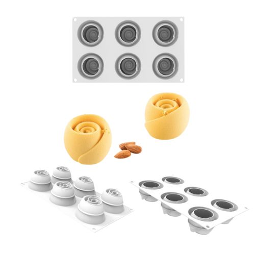 [51661563] SILIKOMART MOULE SILICONE GIVRE 90 N.6 Ø6CM H4,5CM VOL 90ML