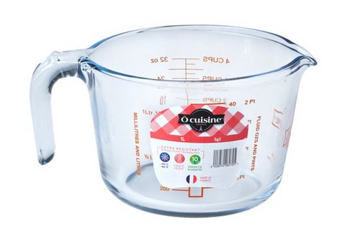 [74500892] O CUISINE MEASURING BOROSILICATE GLASS 1.0L