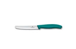 [57663217] VICTORINOX COUTEAU TABLE/TOMATES 11CM VERT BOUT ARRONDI
