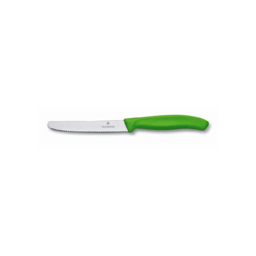 [57663217] VICTORINOX TABLE/TOMATO KNIFE 10CM GREEN ROUNDED TIP