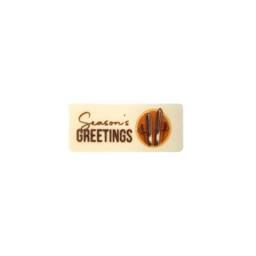 [08054983] 2015675 PLAATJE SEASONS GREETINGS SKI 5,5X2,3CM 100STKS ***OP BESTELLING***