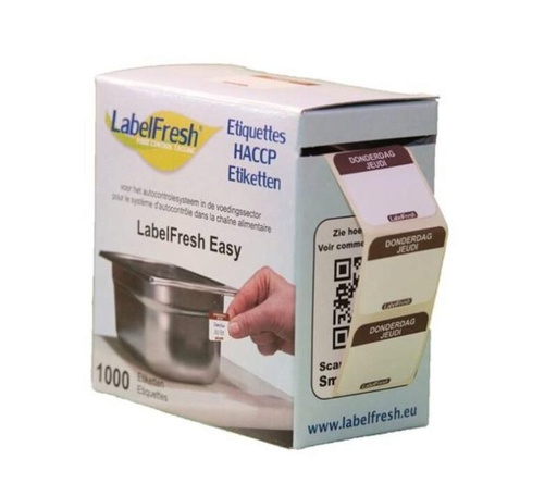 [70409744] LABELFRESH *EASY* 1000 ETIKETTEN 30 X 25 MM "DONDERDAG"