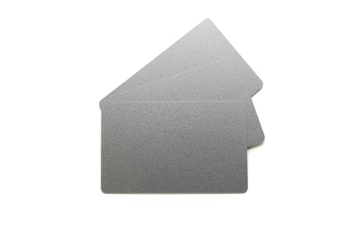 [57665023] EDIKIO ZILVEREN PVC KAARTEN - 0,76 MM - 86X54MM TOEGANG/FLEX/DUPLEX PAK VAN 100 STUKS
