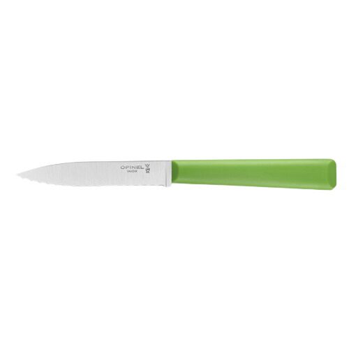 [54917663] OPINEL N°313 LES ESSENTIELS+ SERRATED KNIFE STAINLESS STEEL/GREEN POLYMER