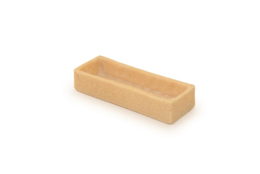 [04030027] PIDY RECTANGULAR SHORTBREAD TARTLET 9.5X3.5CM TRENDY SHELL 54 PCES