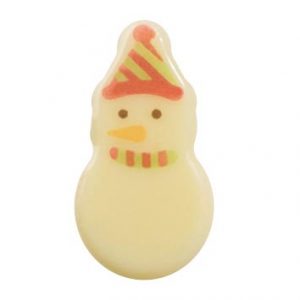 [08057329] 065175 PCB PETITS BONHOMMES DE NEIGE CB 4 DESIGNS 2,6X1,4 CM 300PCES ***S/CD***