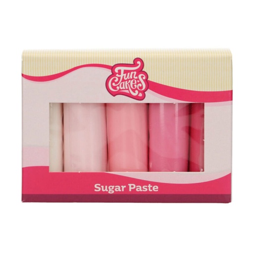 [70407270] FUNCAKES PATE A SUCRE MULTIPACK PALETTE ROSE 5X100GR