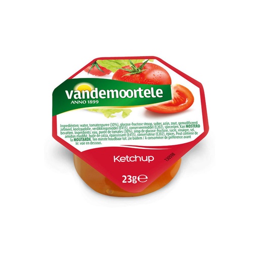 [06100573] VANDEMOORTELE SAUCE KETCHUP PORTIONS 120 X 20ML