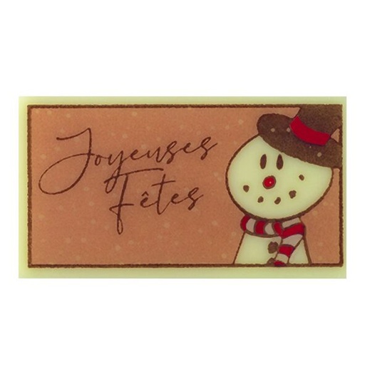 [08056372] 087123 PCB RECTANGLES CB BONHOMME DE NEIGE 4,5X2,5CM 90PCES ***S/CDE***