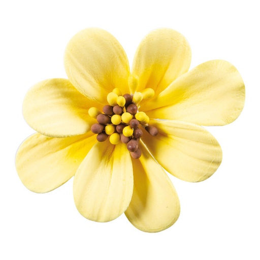 [08054315] 1066097 FLEUR DE LYS JAUNE PASTILLAGE 5CM 36 PCES ***S/CDE***