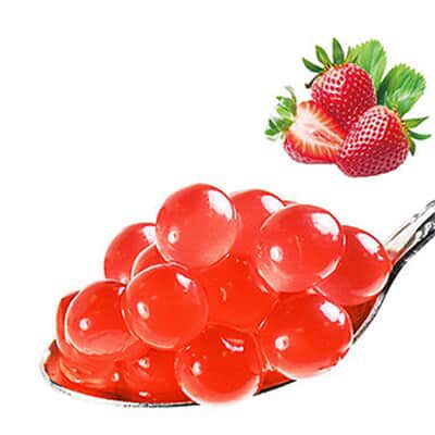 [25101206] BLACK COFFEE FRUIT PARELS 3,4KG AARDBEISMAAK VOOR BUBBLE TEA