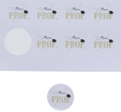 [60100503] 4 CM STICKER "BEDANKT LERAAR" VEL VAN 24 STUKS