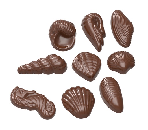 [70409512] CHOCOLADEVORM MET ZEEVRUCHTEN CW1586 22 STUKS -- 6GR