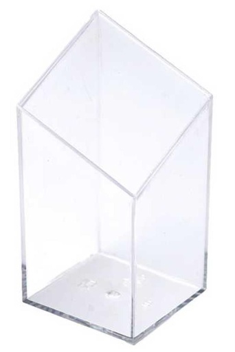 [44103438] TRANSPARANT DIAMANTVORMIG GLAS 60ML 4,2 CM X 4 CM X 7,8 CM VERPAKKING VAN 20 STUKS