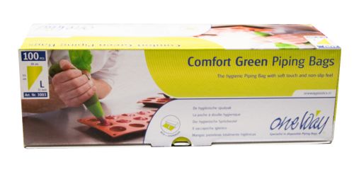[50104701] WEGWERP GROENE ZAKJES L 53 X 28CM COMFORT 100 STUKS
