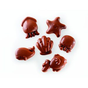 [08058002] 074328 PCB MOULES FRITURE KAWAÏ POUR 480 PIÈCES 6DESIGNS P. 0,8 CM 12PCES ***S/CD***