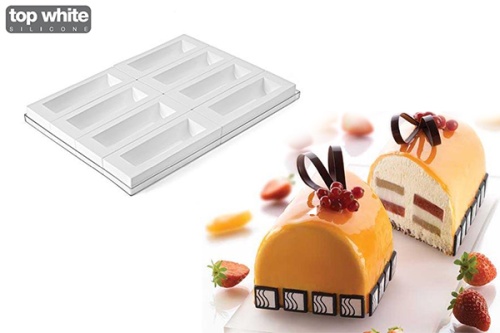 [51661107] SILIKOMART MOLDS LOG INSERT+SUPPORT 60X40CM 220 X 60 X 50MM 8 X 565ML