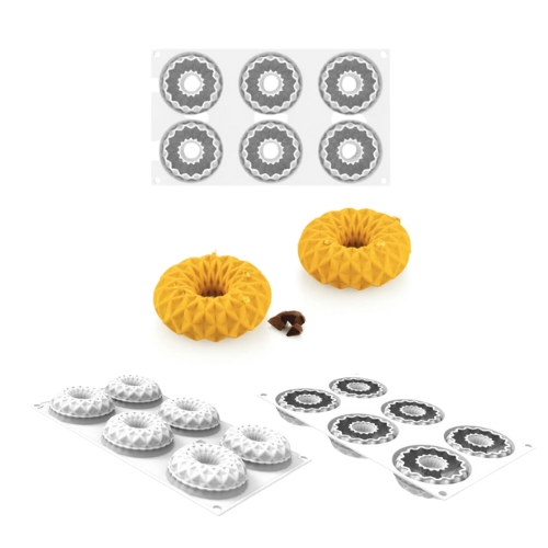 [51661560] SILIKOMART SILICONEN VORM KALEIDO 75 N.6 Ø7.5CM H2.5CM VOL 75ML