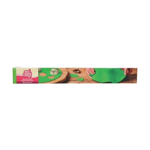 [70407375] FUNCAKES GROENE SUIKERPASTA KLAAR OM UIT TE ROLLEN ROND Ø 36CM 430GR