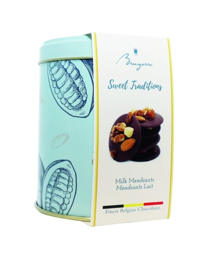 [11040266] BRUYERRE BOITE METAL MENDIANTS LAIT 100GR 8X100GR