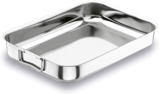 [57661723] LACOR LIGHTWEIGHT STAINLESS STEEL ROASTING PAN 35X26XH5.3CM