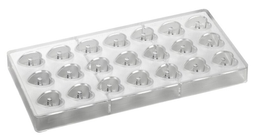 [70409603] POLYCARBONAAT PRALINEVORM HART 275X135MM21 PRALINES VAN 10GR**29X30 X16HTMM