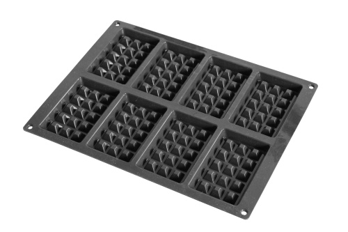 [51657381] FX-02300-00 FLEXIPAN® WAFFEL INSPIRATIE VORM 12,7X8CM H1,5VM VOL 100ML 8EMP