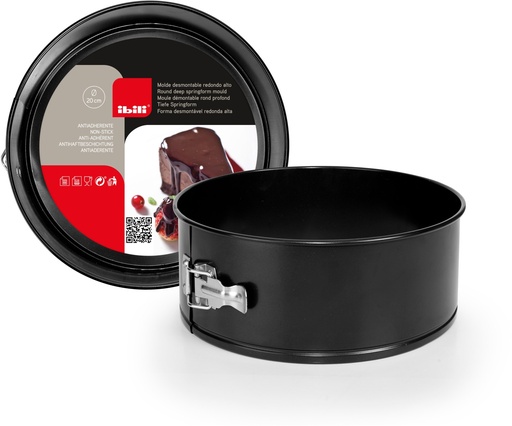 [51223052] IBILI RONDE SCHARNIERVORM 20XH10CM ANTI-AANBAKSTAAL