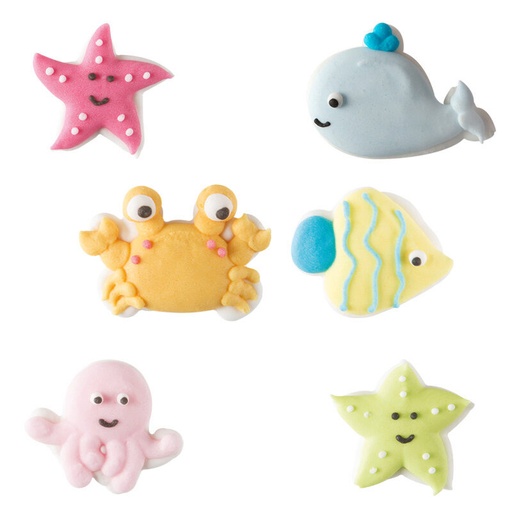 [08063114] 1024652 SUJETS EN SUCRE THÈME MER 3,5CM 120 PCES ***S/CDE***