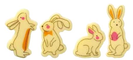 [08056541] 050285 PCB MINIS LAPINS CB 4 DESIGNS 360PCES ***S/CD***