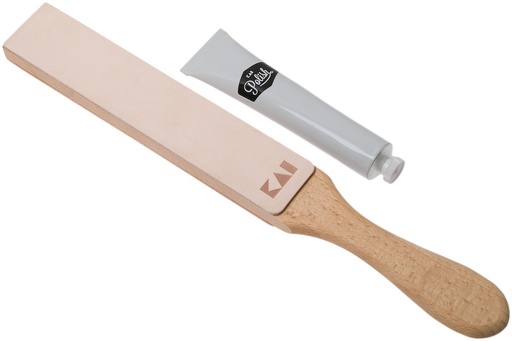 [57661313] KAI POLISH STROP SET CUIR A RASOIR 20.5X4X2CM CREME POLISSAGE - SET_CRE