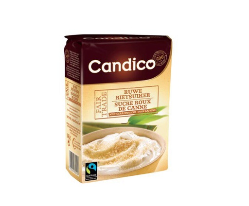 [03010690] CANDICO BRUINE RIETSUIKER 8 X 1KG