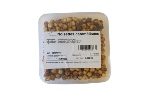 [14040341] BRUYERRE CARAMELIZED HAZELNUTS 0.85KG