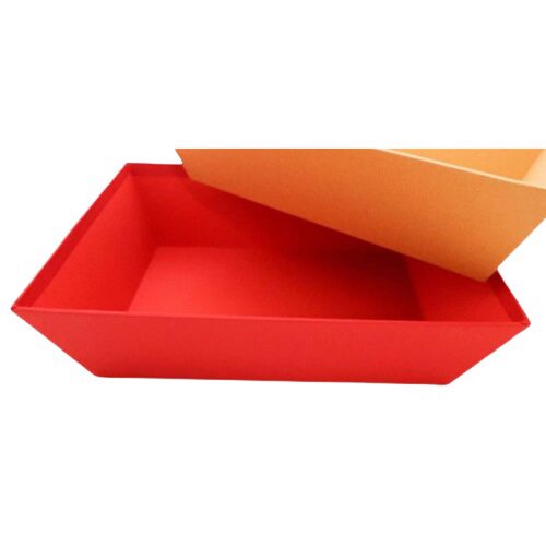 [60300245] PANIER CARTON RECTANGLE 28 X 19X8HT ROUGE