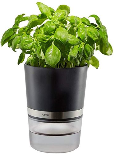 [57658742] GEFU BOTANICO KRUIDENPOT ROESTVRIJ STAAL/ZWART 14,3 CM H 18,5 CM 500 ML