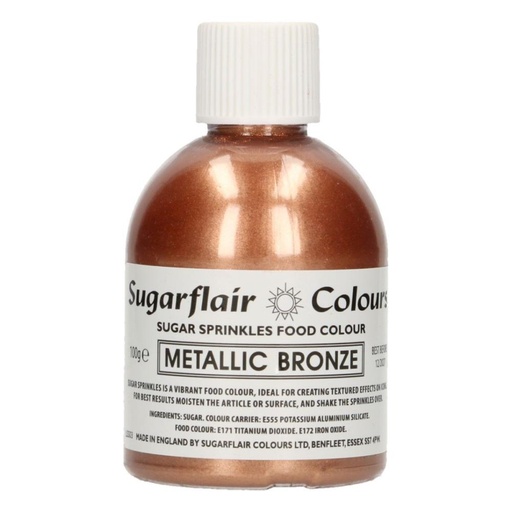 [08053234] SUGARFLAIR SPARKLING SUGAR SEQUINS BRONZE 100GR