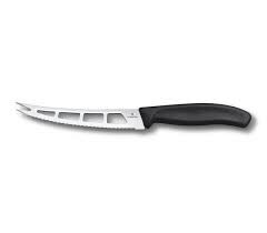 [57663202] VICTORINOX CHEESE KNIFE 2 POINTS 10CM BLACK