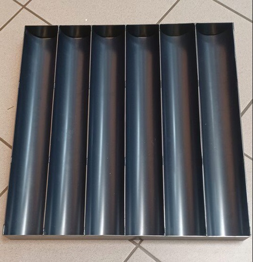 [51844561] ASSEMBLY OF 6 50/8 LOG MOULDS IN BLACK SHEET METAL