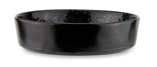 [57661138] LE COQ PHOBOS BLACK BLUE DOTS PLATE 18XH4CM SQUARE EDGES STONEWARE - LPHO019NB004180