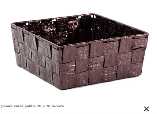 [60171826] GOLDIE VIERKANTE MAND 20 X 20 XHT 8,5 CM BRONS