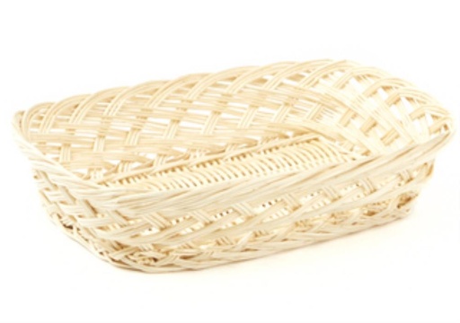 [60300041] RECTANGULAR NATURAL WICKER BASKET 25X19XH5.5CM
