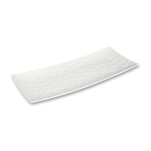 [57661127] LE COQ HEPSERIS IVOIRE ASSIETTE PORCELAINE RECT 31X12CM