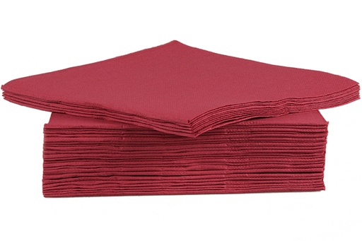 [44665116] *FDS*C&T PROF SERVIETTE ROUGE BORDEAUX 38X38CM 40PCES