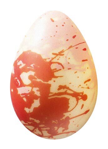 [08057040] 061202 PCB DEMI-COQUES OEUFS CB TÂCHES 3 DESIGNS 3,4X2,3 CM 630PCES ***S/CD***