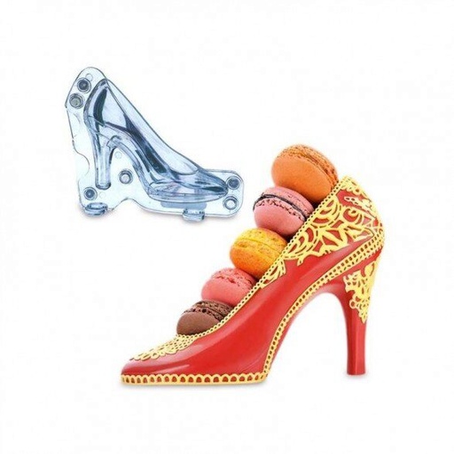 [52511064] CHOCOLATE MOLD SHOE HEEL LEFT PUMP 17CM